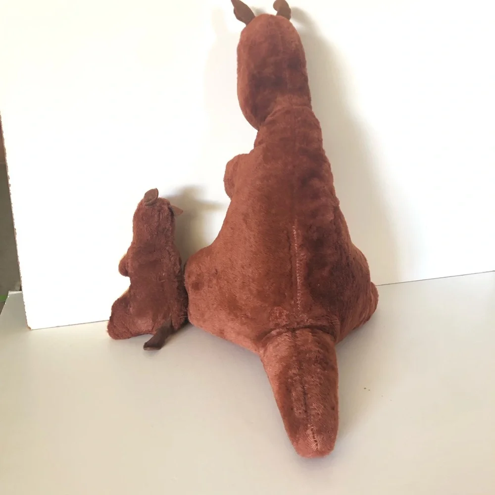 Vintage plush Kanga and Roo stuffed toy authentic from Winnie the Pooh 1963